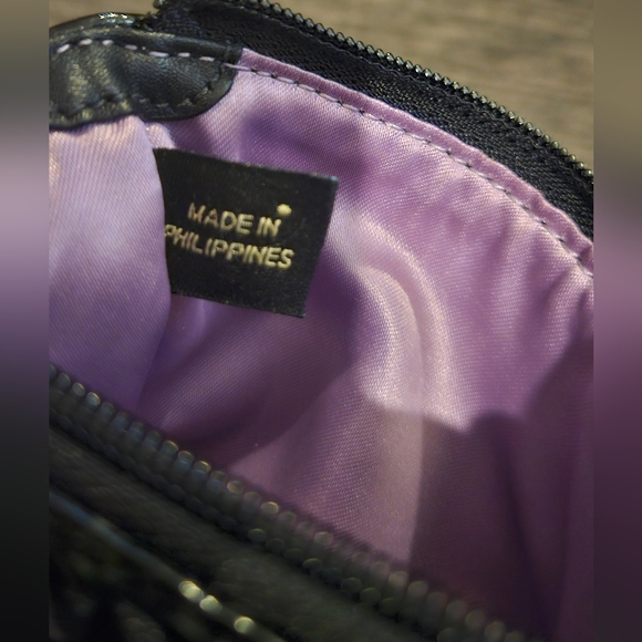 NEW W/O TAGS! SILVER COACH WRISTLET/WALLET W/ CHEETAH/LEOPARD PRINT TRIMMED n Bl - Picture 7 of 7